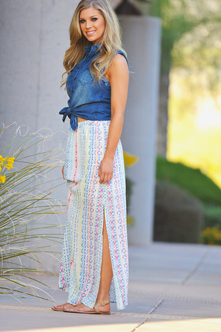 A Drop In The Ocean Maxi Skirt