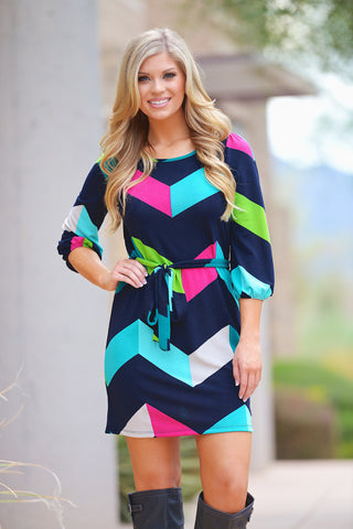 Chances Are Sweater Dress - Navy