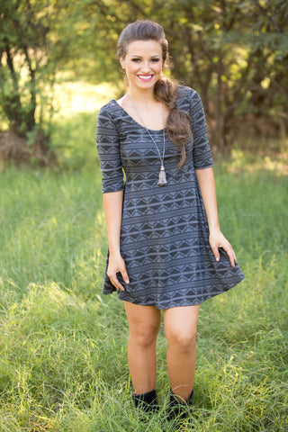 When Twilights Linger Dress - Grey