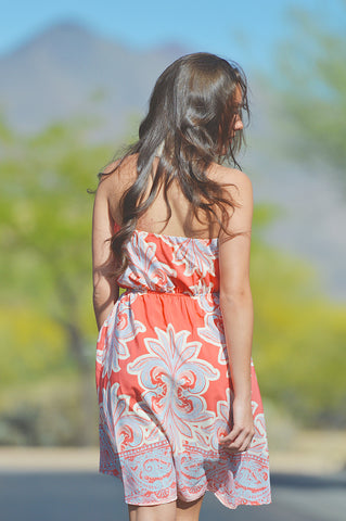 Have A  Little Faith In Me Dress - Coral