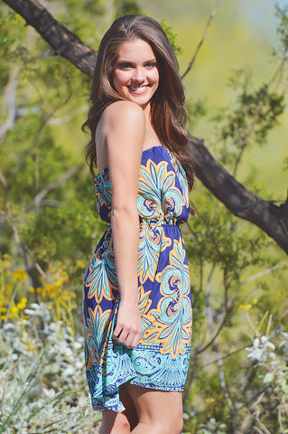 Have A  Little Faith In Me Dress - Navy