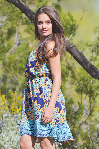 Have A  Little Faith In Me Dress - Navy
