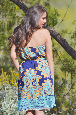 Have A  Little Faith In Me Dress - Navy