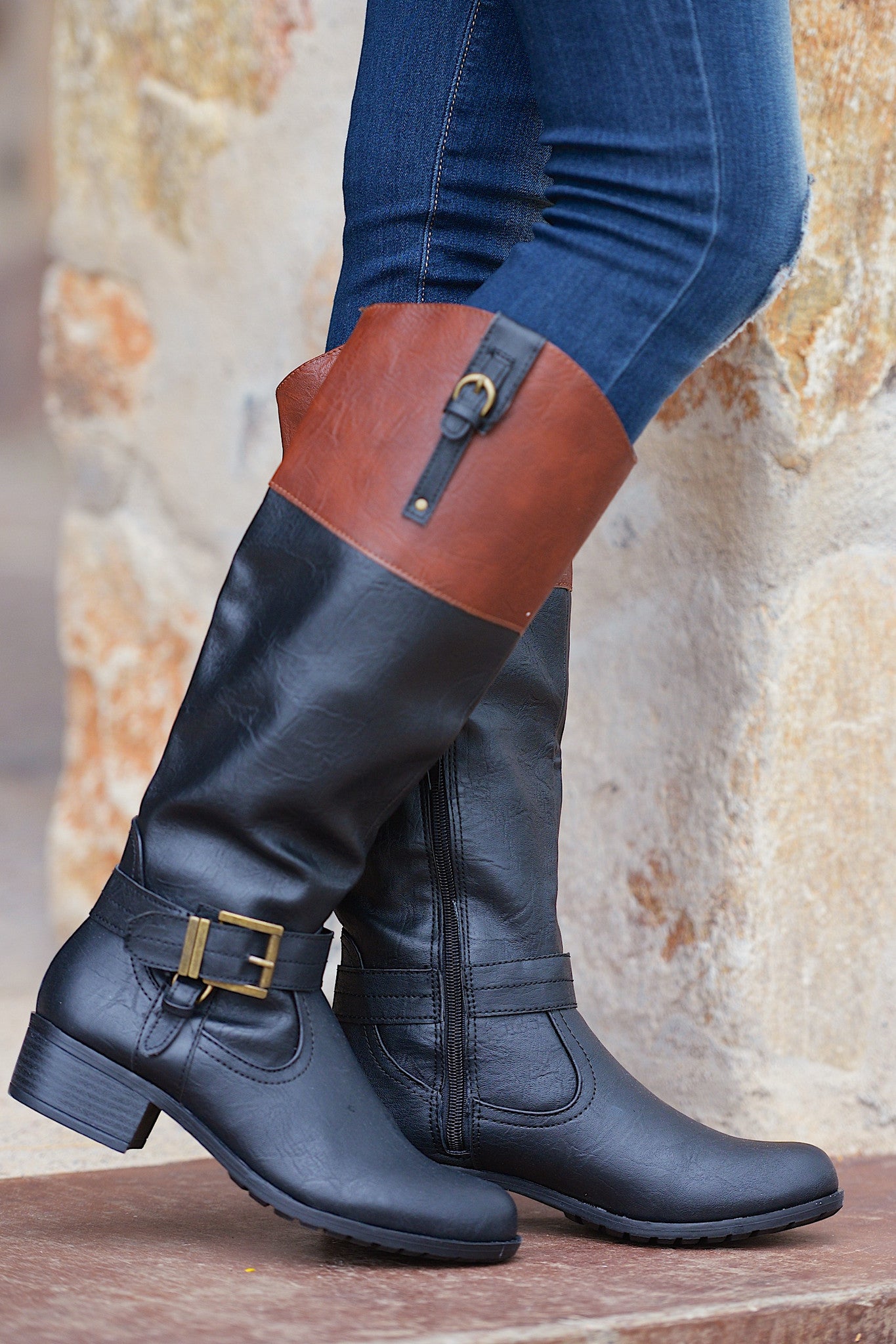 Rampage cognac boots sales
