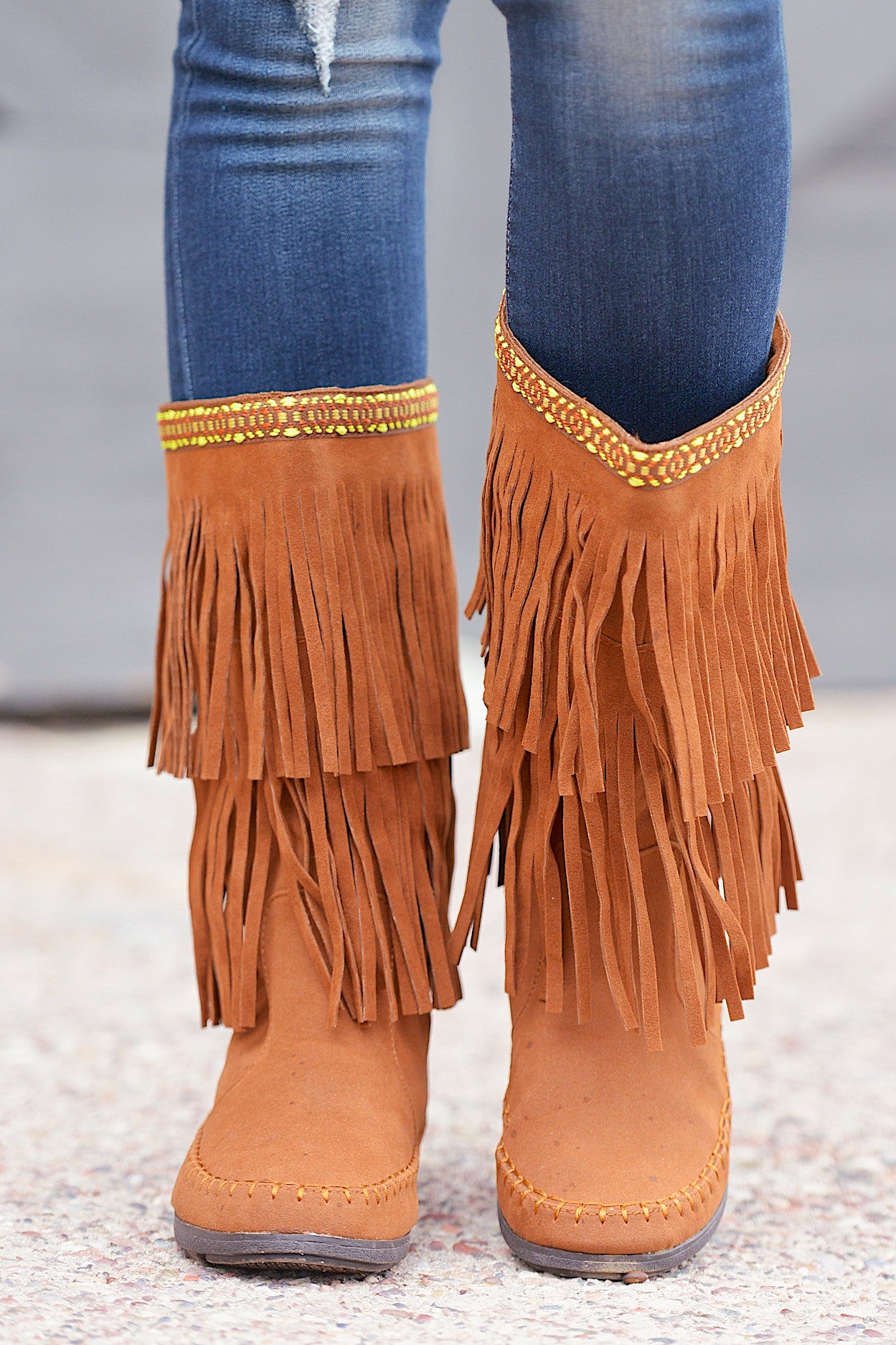 Rampage sales fringe boots